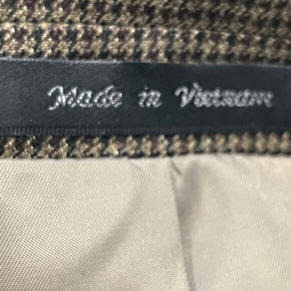 Chaps Mens Houndstooth Blazer Jacket 46R 65% Polyester 35% Rayon Two-Button Sing - Picture 3 of 8